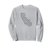 Vintage Bike Riding California State Mountain Biking Faded Sweatshirt