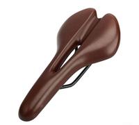 Vintage Bike Saddle, Breathable Hollow Bicycle Saddle, Ergonomics PU Leather Soft Comfortable Seat For MTB, Mountain, Road Bike Men And Women(Dark brown)