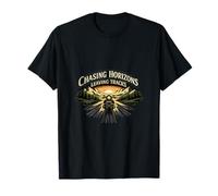 Vintage Biker Badge Chasing Horizons Leaving Tracks T-Shirt