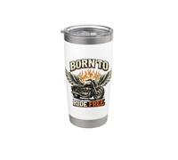 Vintage Biker Eagle Wings Motorcycle Ride Free Stainless Steel Insulated Tumbler