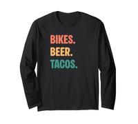 Vintage Bikes Beer Tacos Lovers Long Sleeve T-Shirt