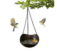 Vintage Bird Bath, Weather-Resistant Tray, Removable Water Plate, Outdoor Balcony Patio Courtyard Setup, Backyard Lawn Tree Branch Garden Fixture, Nature Gear for Birds, Hummingbirds, 20x20x8cm
