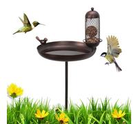 Vintage Bird Baths,Vintage Bird Bath with Stable Stake | Multi-Functional Rust-Proof Yard Decor Birdbaths for Farm Driveway Pathway Enhancement