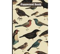 Vintage Bird Password Book, Personal Internet Password Organizer, Alphabetical Password/log book, Email Password Book, 112 pages, 6 x 9, keep track of ... seniors, great gift for christmas, birthdays