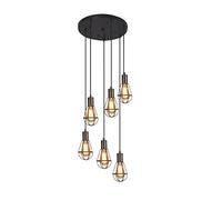 Vintage Birdcage Metal Ceiling Light Farmhouse Industrial Lighting Fixture E27 Edison Restaurant Adjustable Hanging Lamp Commercial Store haner/1-Light