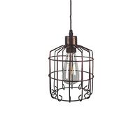 Vintage Birdcage Shape Pendant Light Metallic Iron Lantern Hanging Lights Home Farmroom Decoration Chandelier 1-Light Industrial Ceiling Lamp Energy Saving Light Fixture Made in China
