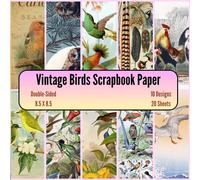 Vintage Birds Scrapbook Paper: Craft Paper, ideal for Scrapbooking, Collage, Junk Journals, Card Making, Junk Journals, Mixed-Media, Decoupage, Origami,