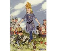 Vintage Birthday Card Alice Wonderland Princess - Nostalgic Greeting Card