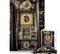 Vintage Bitcoin ATM Adult Jigsaw Puzzles 1000 Pieces Cognitive Workout Unwind Easily No Rough Edges Holiday Present (38x52cm)
