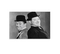 Vintage Black And White Laurel And Hardy Poster Decorative Painting Canvas Wall Posters And Art Picture Print Modern Family Bedroom Decor Posters 08x12inch(20x30cm)