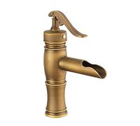 Vintage Black Bathroom Faucet Brass Single Handle Adjustable Hot & Cold Ceramic Valve for Sink & Bidet Mixer Elegant Waterfall Design Antique Style
