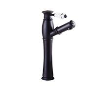 Vintage Black Brass Bathroom Faucet PullDown Sprayer Single Handle Mixer Tap Antique Style Hot & Cold Water Basin Sink Faucet Retro Washbasin Fixture