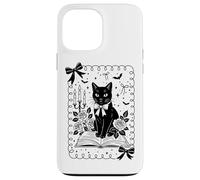 Vintage Black Cat Rading Book Read Lover Cat Owner Reader Case for iPhone 13 Pro Max