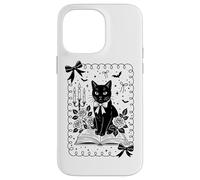 Vintage Black Cat Rading Book Read Lover Cat Owner Reader Case for iPhone 14 Pro Max