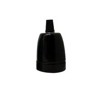 Vintage Black Ceramic E27 Lamp Holder Industrial Porcelain Light Bulb Socket with Cord Grip for Ceiling Pendant DIY Lighting Fixtures
