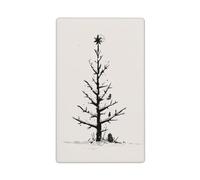 Vintage Black Dead Christmas Tree Single Toggle Blank Wall Plate Light Switch Cover Decorative 1 Gang for Kitchen Room Bathroom Size 11.4x7cm
