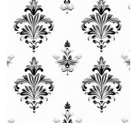 Vintage Black Flower Wallpaper Self-Adhesive 0.45×3 m Sketch Floral Pattern Matte Contact Paper Removable Thicken Waterproof Canvas Peel and Stick Wall Paper for Home Decoration Furniture Renovation