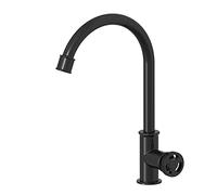Vintage Black Industrial Kitchen Sink Tap Single Handle Cold Water Brass Faucet Retro Bar Tap for Home and Restaurant and Stylish Design