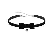 Vintage Black Red Velvet Choker Necklace for Women Gothic Victorian Round Love Heart Jingle Bell Charms Adjustable Chain Necklaces Holiday Dress Accessories Punk 80s 90s Christmas Valentine Cosplay