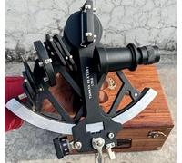 Vintage Black Tamaya Sextant Instruments Solid Aluminum Working Sextant Ship Navigation Box 9" Inch