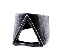 Vintage Black Triangle Titanium Steel Men's Rings Viking Punk Simple Unique for Male Boyfriend Biker Jewelry Creativity Gift