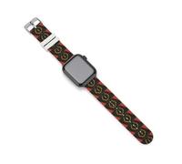 Vintage Black U.S Heritage Flag Sports Silicone Watch Band Quick Release Waterproof Replacement Strap Compatible with IWatch 38mm/40mm