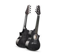 Vintage Black Ukulele Set Rock Style Mahogany 23 Inch Portable Perfect For Beginners Ukulele Beginners