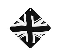 Vintage Black Union Jack British Flag Car Air Fresheners Scent Cards Rhombus