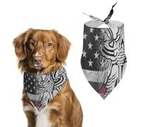 Vintage Black White U.S.A. Polish Flag Dog Bandana Pet Scarf for Small Medium Large Dogs Triangle Bibs Photo Prop Gift