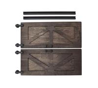Vintage Black Wooden Sliding Barn Door For Miniature Dollhouses Room Scene Model Furniture Vintage Black Dollhouses Door