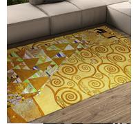 Vintage Blackout Rugs Gustav Klimt Gold Home Carpet for Bedroom Living Room Retro Rug Kitchen Entryway Doormat 180x200 cm