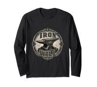 Vintage Blacksmith Strength Forge Illustration Long Sleeve T-Shirt