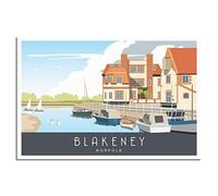 Vintage Blakeney Quay Norfolk Travel Poster Decorative Posters Modern Bedroom Canvas Art Poster Picture Painting Posters Wall Decor Art Gift