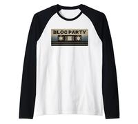 Vintage Bloc Cassette Party Mix Tape Music 2000s Rock Raglan Baseball Tee
