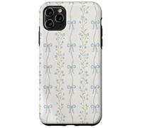 Vintage Blue Floral Ribbon Cottagecore Aesthetic Pattern Case for iPhone 11 Pro Max