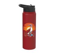 Vintage Blue-Footed Booby Blue Feet Bird Stainless Steel Insulated Water Bottle