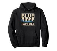Vintage Blue Ridge Parkway Est 1936 Distressed Retro Badge Pullover Hoodie