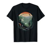Vintage Blue Ridge Parkway Retro Badge Hiker Overlook T-Shirt