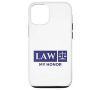 Vintage Blue White Scales of Justice Law My Honor Student Case for iPhone 12/12 Pro