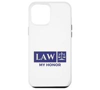 Vintage Blue White Scales of Justice Law My Honor Student Case for iPhone 12 Pro Max