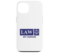 Vintage Blue White Scales of Justice Law My Honor Student Case for iPhone 13