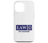 Vintage Blue White Scales of Justice Law My Honor Student Case for iPhone 13 Pro Max