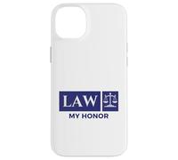 Vintage Blue White Scales of Justice Law My Honor Student Case for iPhone 14 Plus