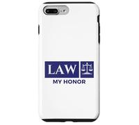 Vintage Blue White Scales of Justice Law My Honor Student Case for iPhone 7 Plus/8 Plus