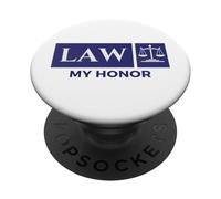 Vintage Blue White Scales of Justice Law My Honor Student PopSockets Adhesive PopGrip