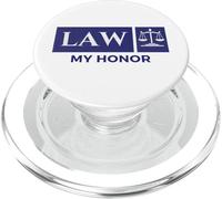 Vintage Blue White Scales of Justice Law My Honor Student PopSockets PopGrip for MagSafe