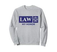 Vintage Blue White Scales of Justice Law My Honor Student Sweatshirt