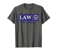 Vintage Blue White Scales of Justice Law My Honor Student T-Shirt
