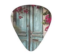 Vintage Blue Wood Printed Guitar Picks 12 Pack Picks Sampler With Storage Box For Guitar Bass Ukulele 0.46mm