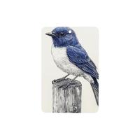 Vintage Bluebird On Fence Post Car Air Fresheners 4 Pcs Hanging Scented Cards Fragrance Scented Cards For Car Aromatherapy Tablets